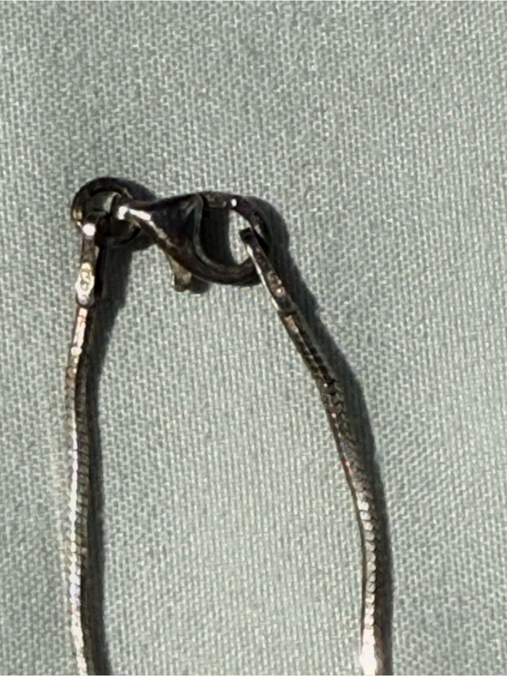 Tiger's Eye Oval Pendant set in Sterling with Sterling Chain - Picture 6 of 7